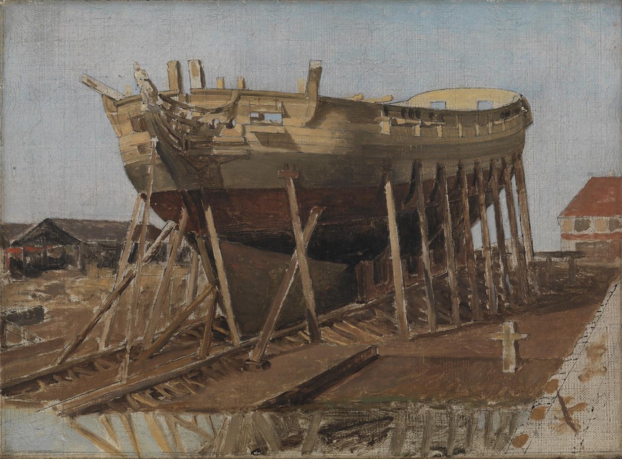 Um Corvette nas Ações. Copenhague de Christoffer Wilhelm Eckersberg