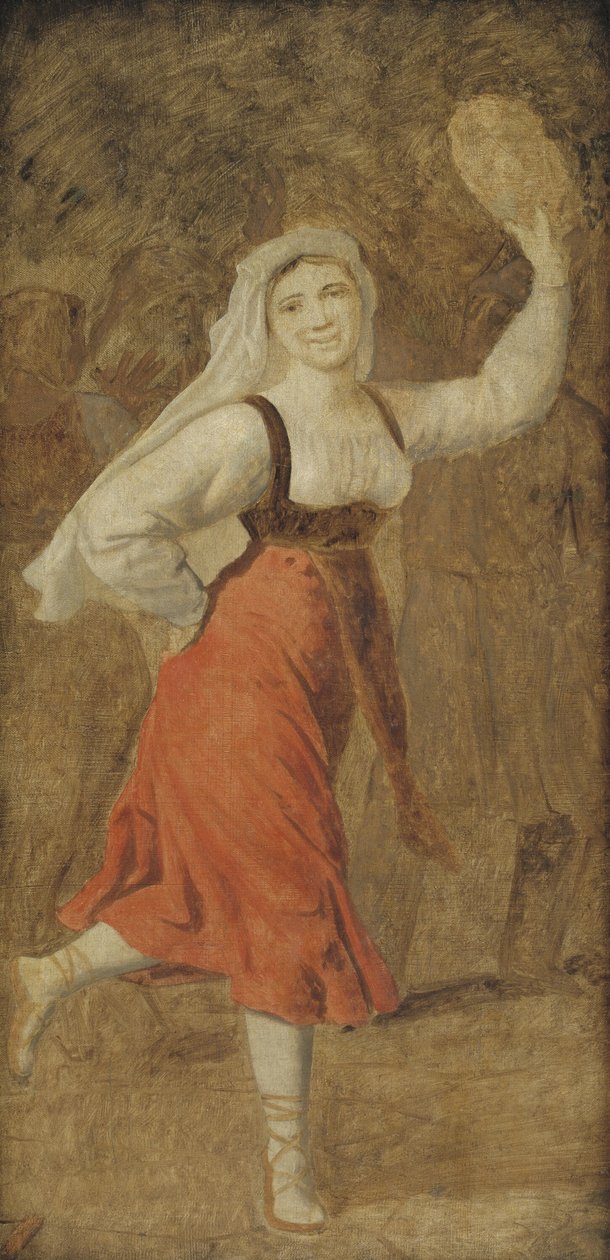 Uma garota italiana dançante de Christoffer Wilhelm Eckersberg