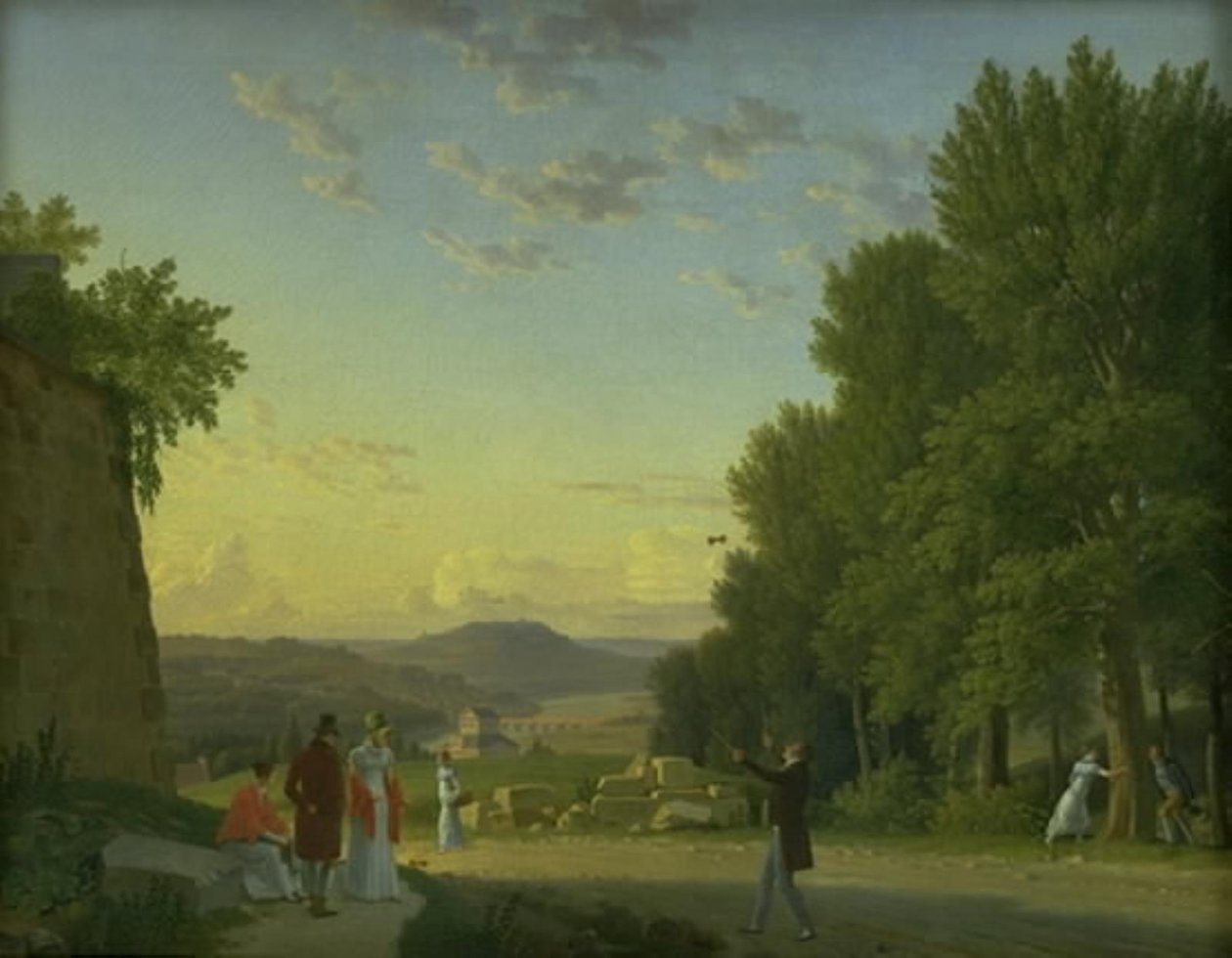 Uma vista do castelo de Meudon de Christoffer Wilhelm Eckersberg