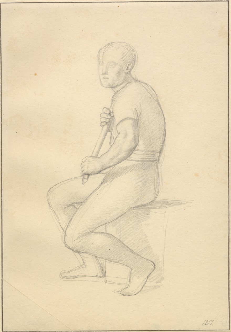 A morte de Balder - estudo para Thor. de Christoffer Wilhelm Eckersberg
