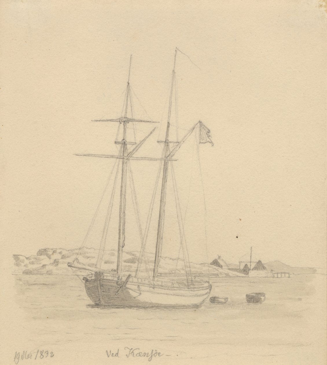 Uma escuna de Christoffer Wilhelm Eckersberg