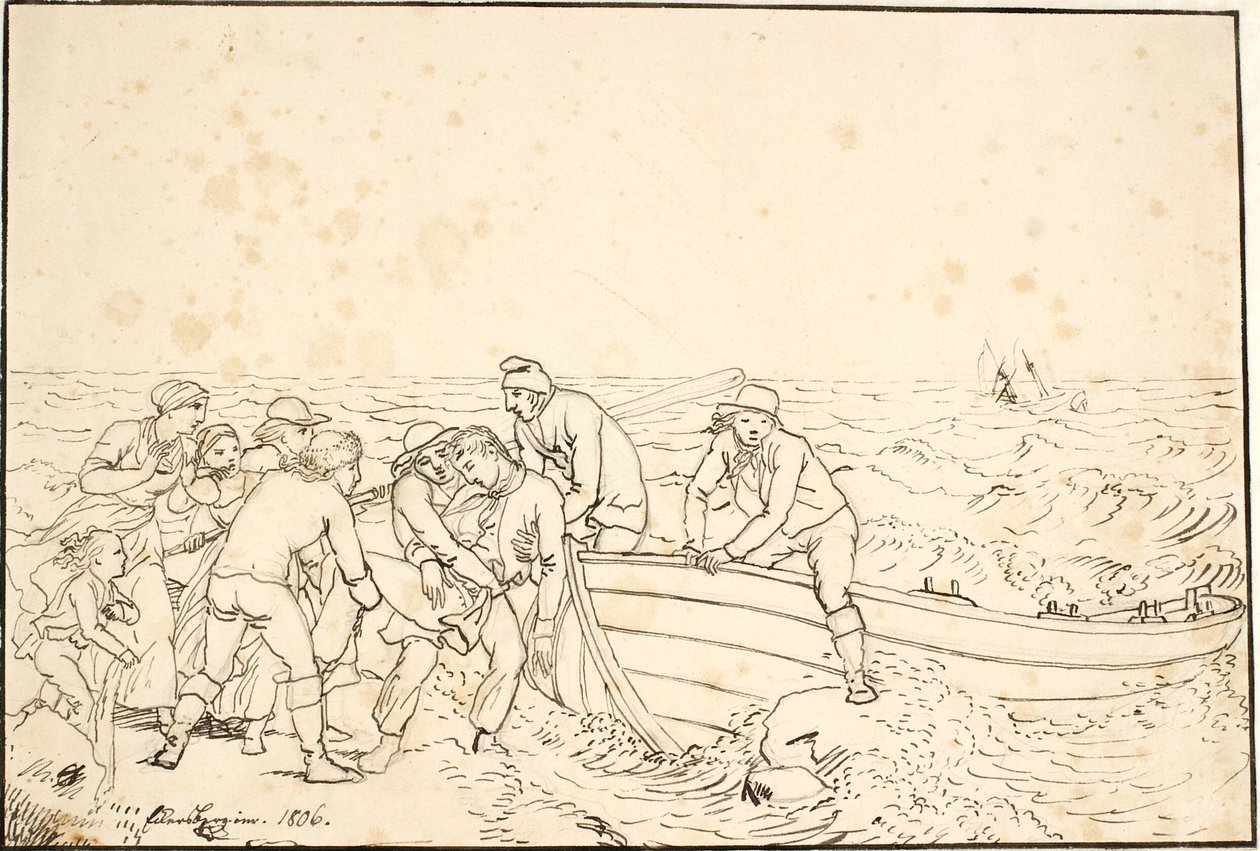 Os pescadores de Hornbæk de Christoffer Wilhelm Eckersberg