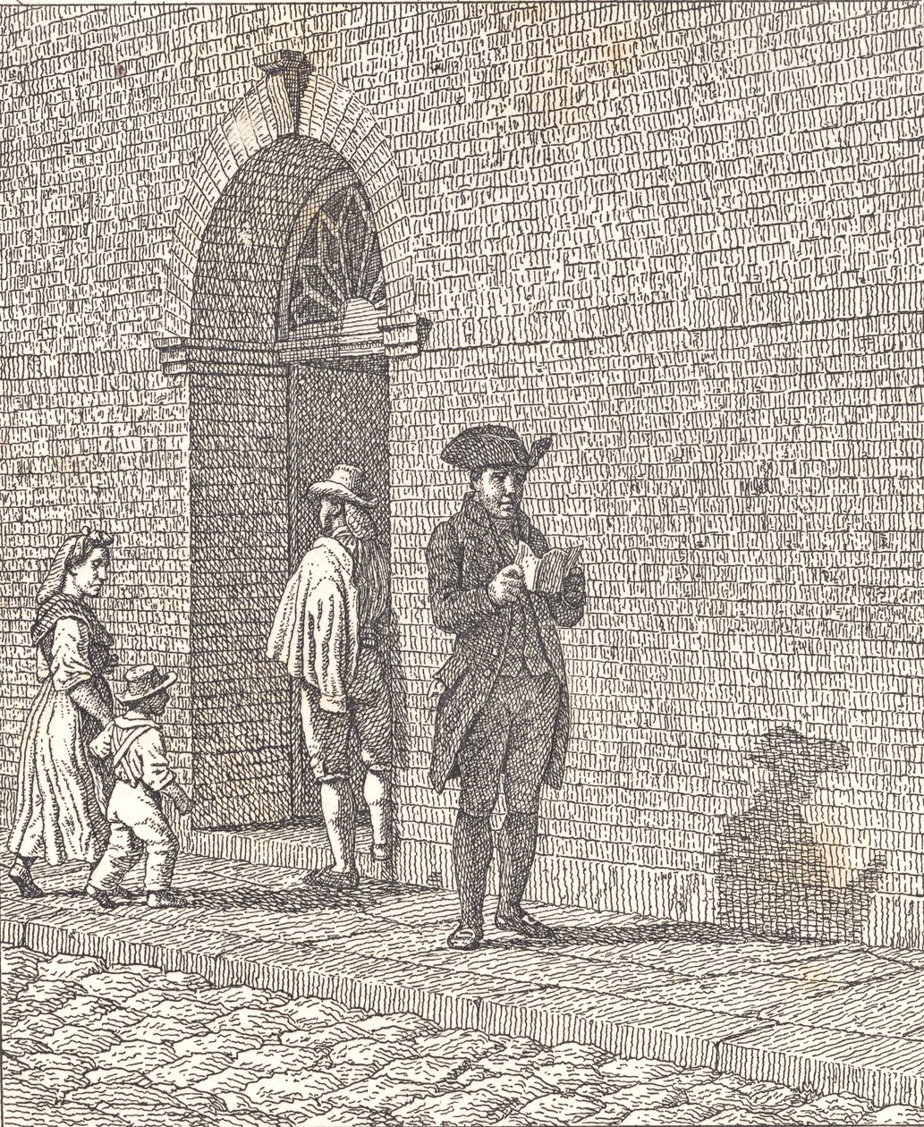 Na frente de uma porta da igreja de Christoffer Wilhelm Eckersberg