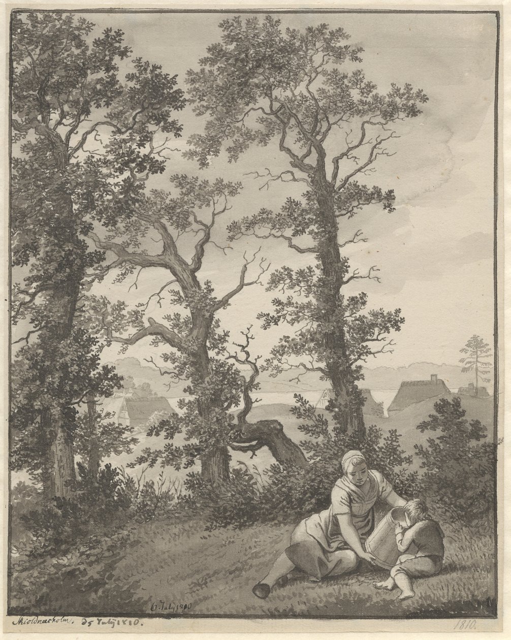 Da área ao redor de Skjoldnæsholm de Christoffer Wilhelm Eckersberg