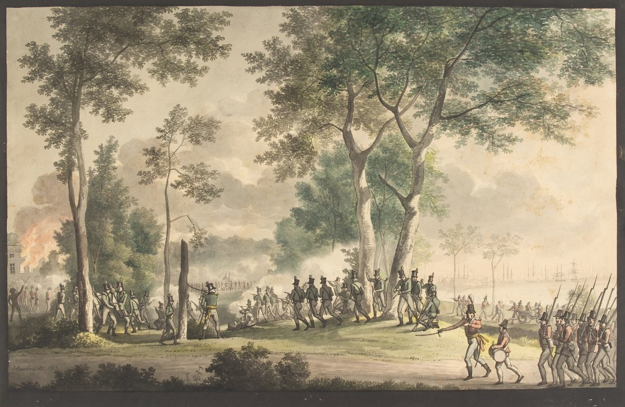 O resultado dos caçadores de vida no jardim de Classen 31 de agosto de 1807. de Christoffer Wilhelm Eckersberg