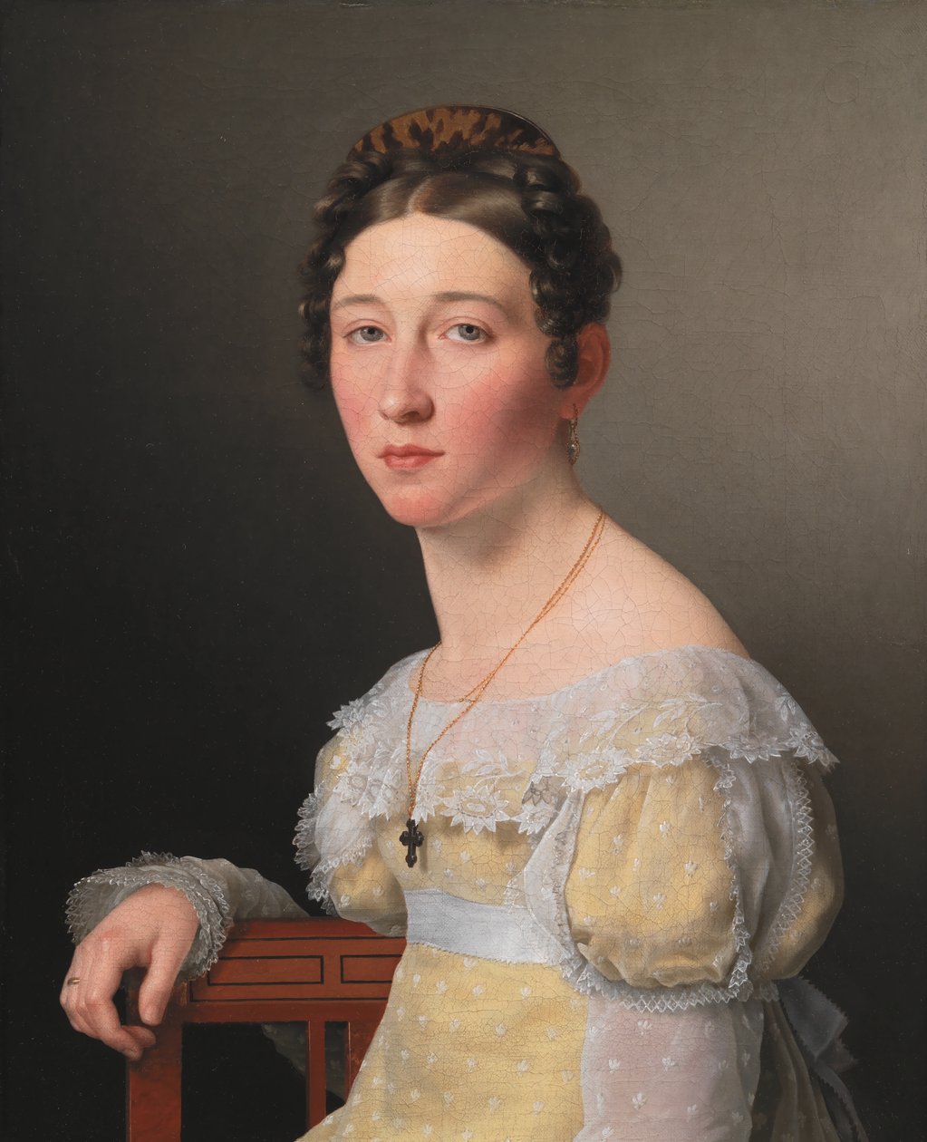 Retrato de Emilie Henriette Massmann, prometida por Frederik Wilhelm Caspar von Benzon de Christoffer Wilhelm Eckersberg