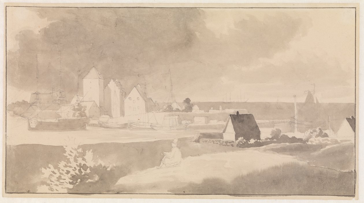 Prospecto de Korsør de Christoffer Wilhelm Eckersberg