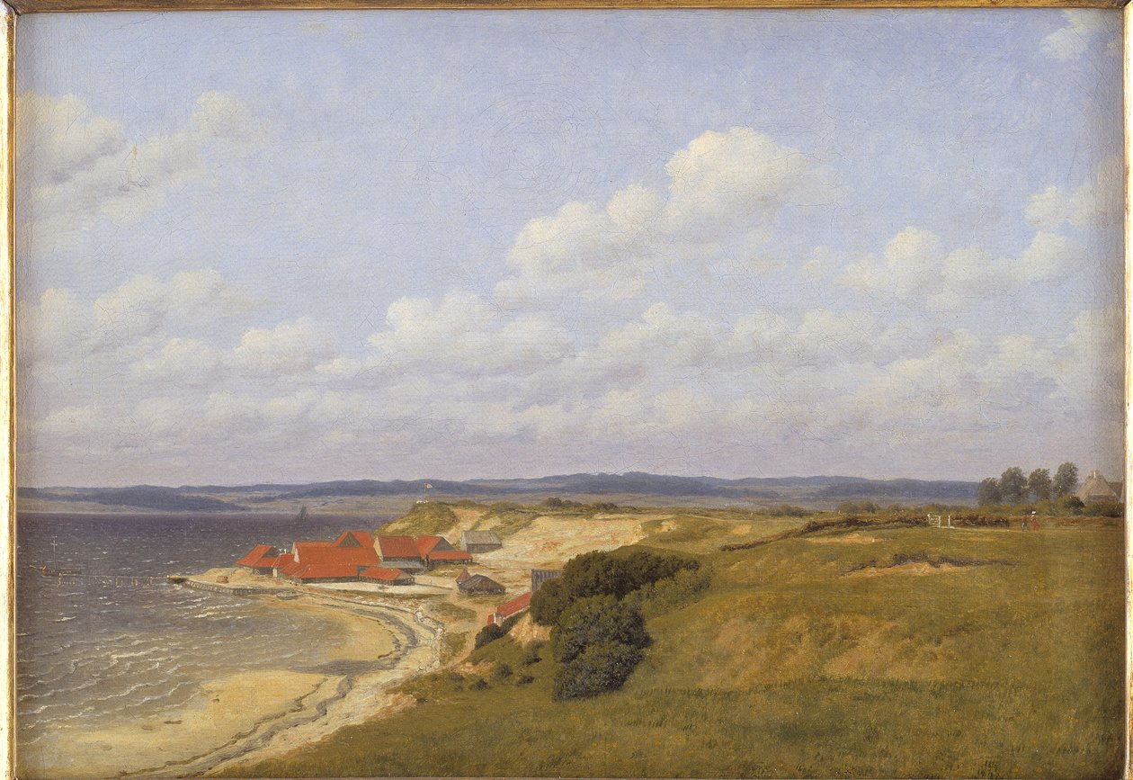 Renbjærg Tileworks por Flensburg Fiord de Christoffer Wilhelm Eckersberg