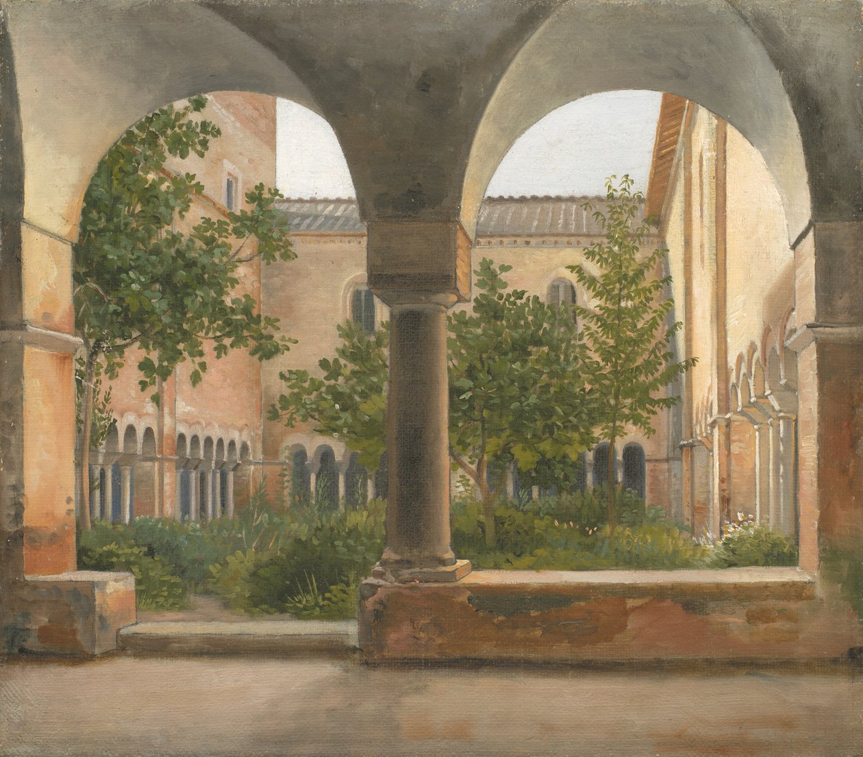 Os Claustros de San Lorenzo fora dos muros em Roma de Christoffer Wilhelm Eckersberg