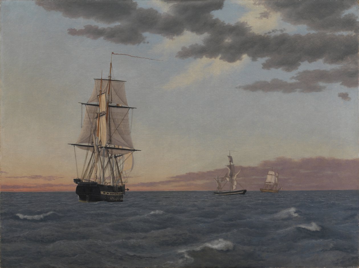 A Corveta "Galathea" Mentindo para Enviar Ajuda ao Brig "St Jean" de Christoffer Wilhelm Eckersberg
