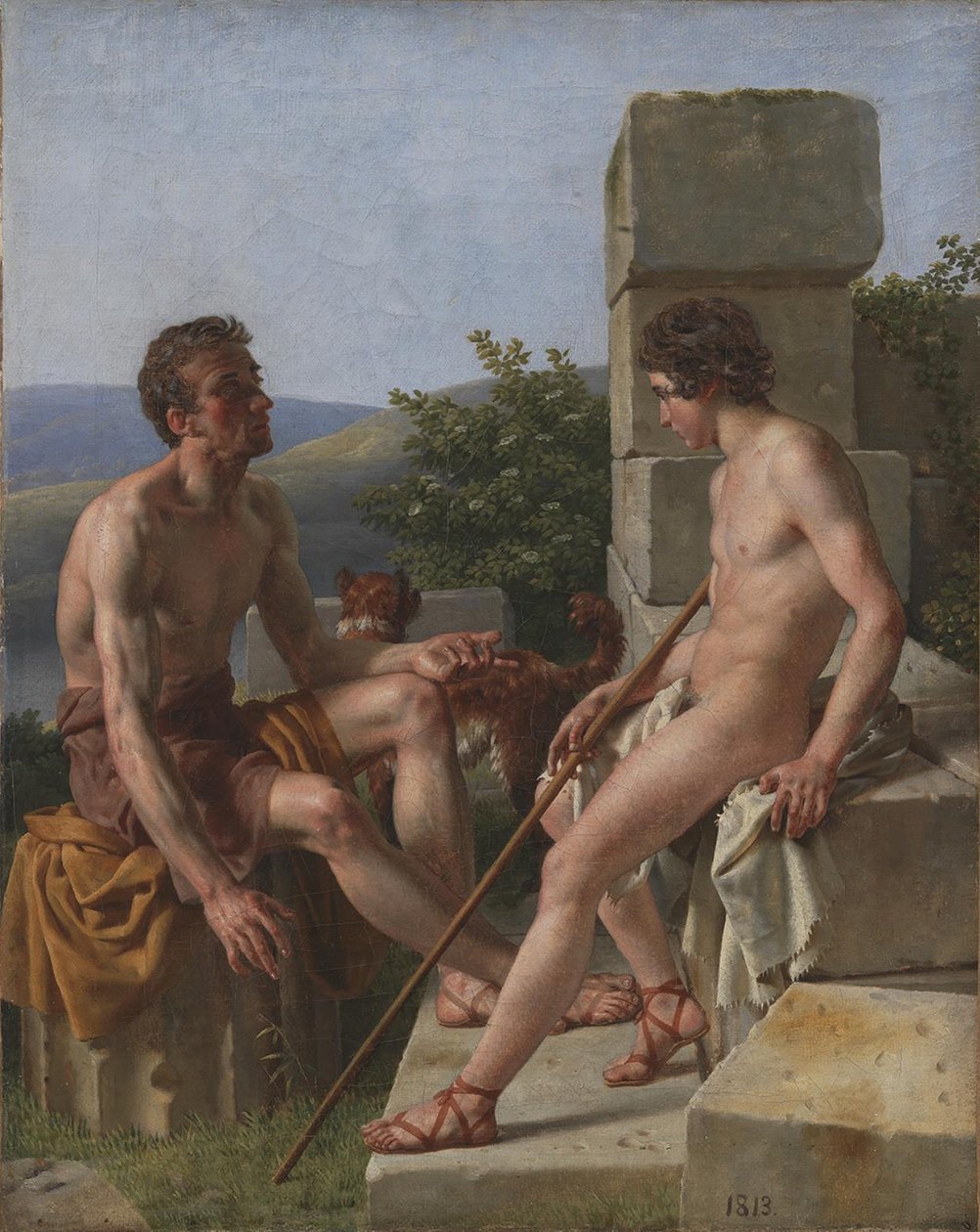 Dois pastores de Christoffer Wilhelm Eckersberg
