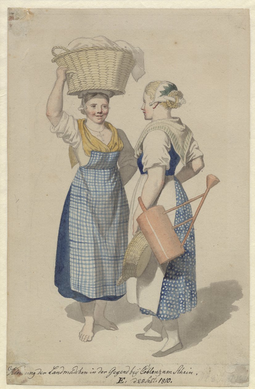 Duas meninas da região de Koblenz de Christoffer Wilhelm Eckersberg