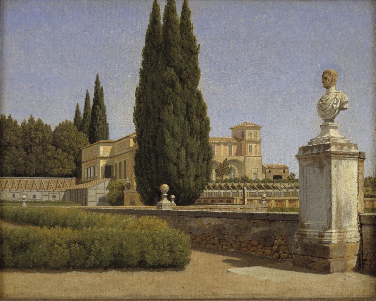 Vista dos Jardins da Villa Albani. Roma de Christoffer Wilhelm Eckersberg