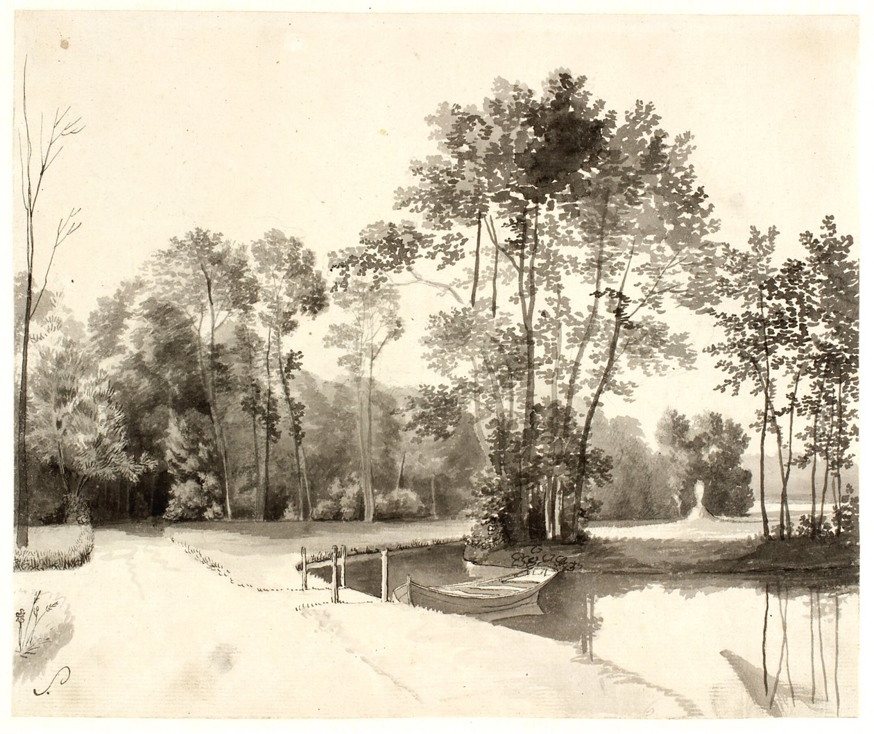 Vista do Jardim Sanderumgaard de Christoffer Wilhelm Eckersberg