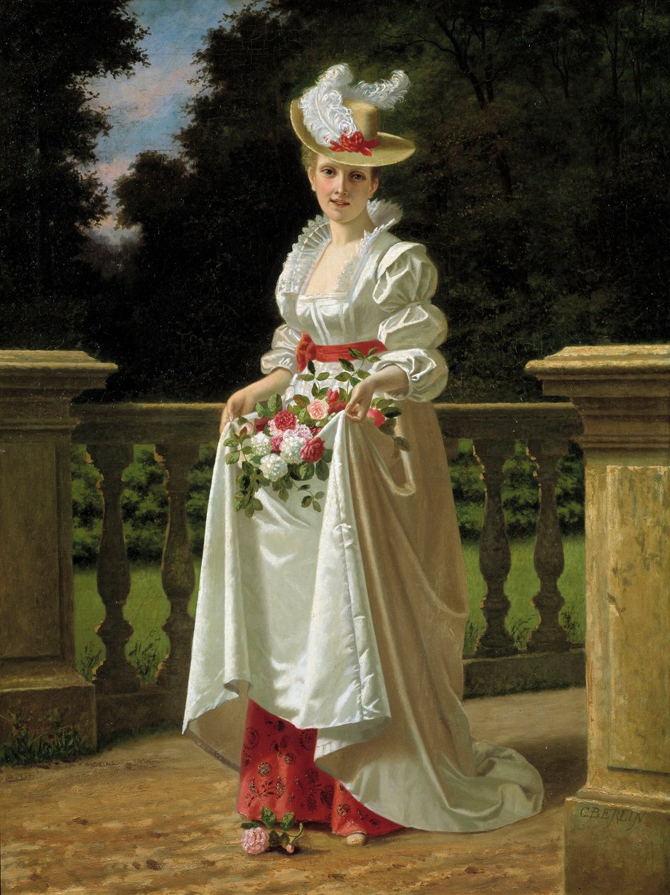 Colheita floral. Pintura de C. Berlin de C. Berlin