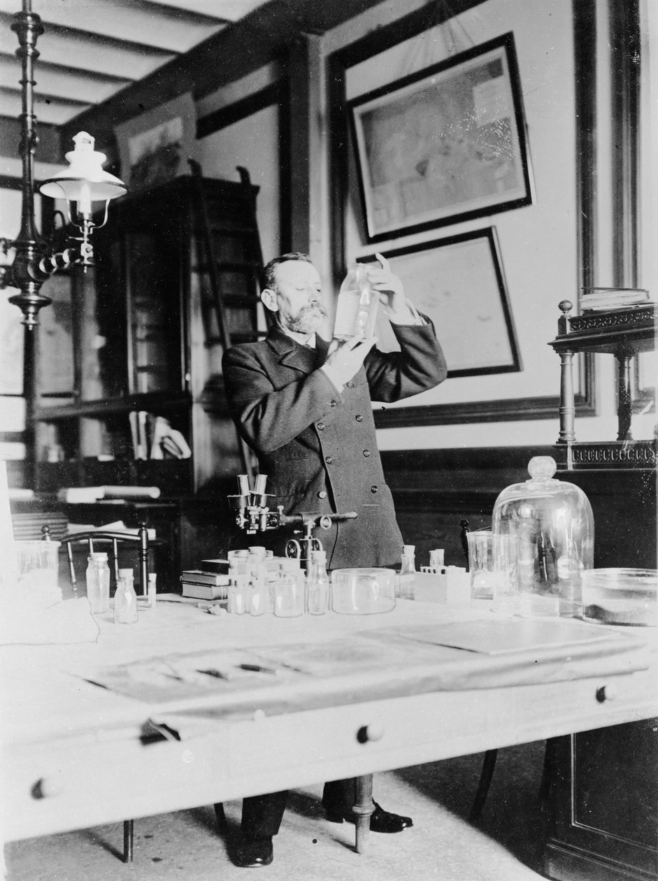Honoré Charles Grimaldi, príncipe Albert de Mônaco em seu estudo de C. Chusseau Flaviens