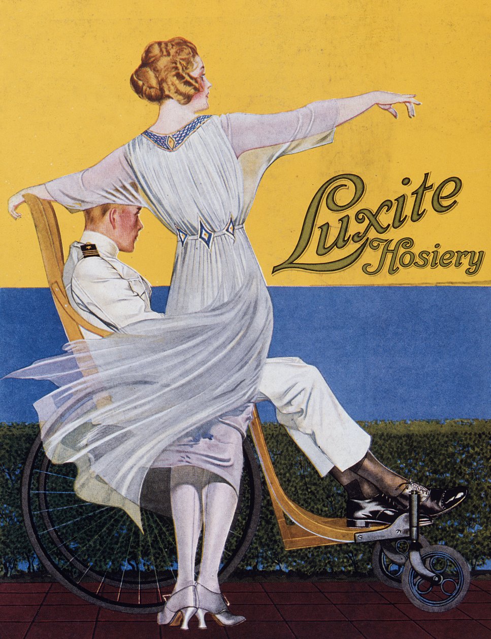 Propaganda para a Luxite Hosiery, da revista Vogue, 1919 de C. Coles Phillips
