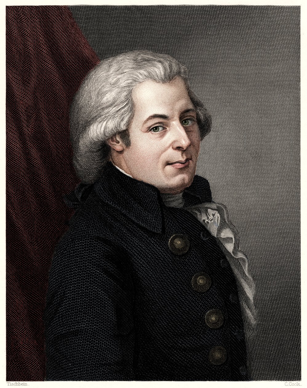 Mozart, c1777, século XIX. de C. Cook