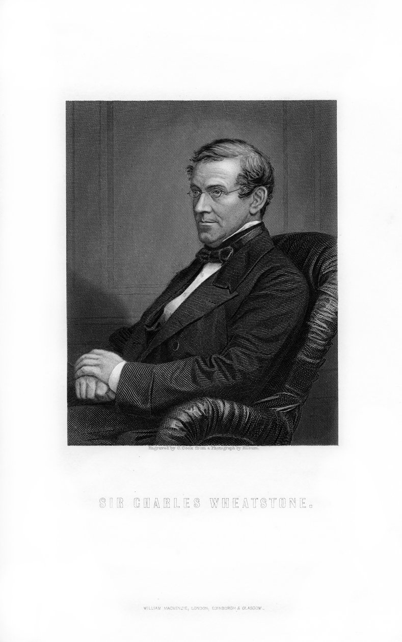 Sir Charles Wheatstone, inventor britânico, 1899. de C. Cook