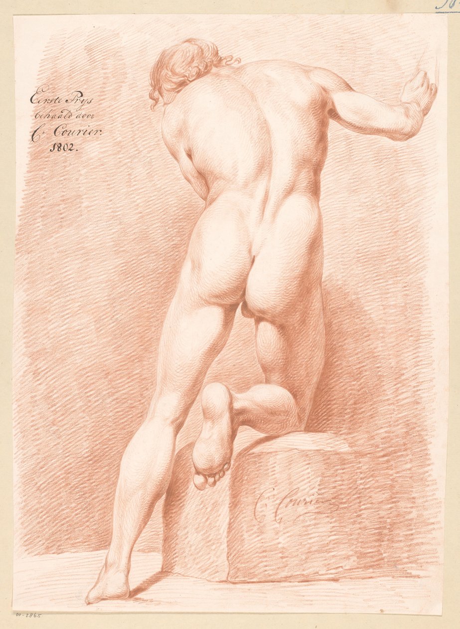 Nu masculino em pé, vista traseira (1º prêmio 1802) de C. Courier