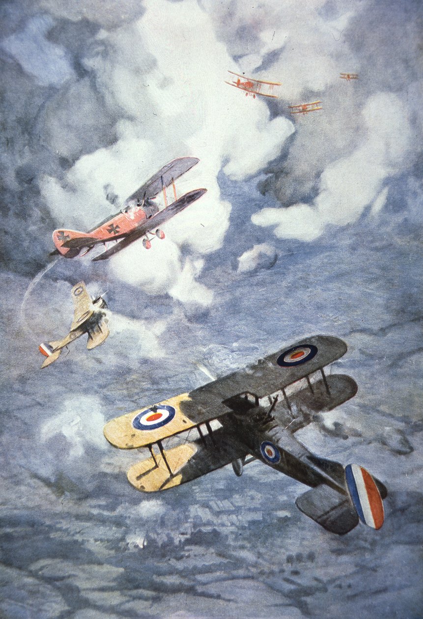 Aviões britânicos versus alemães de C. Dudley Tennant