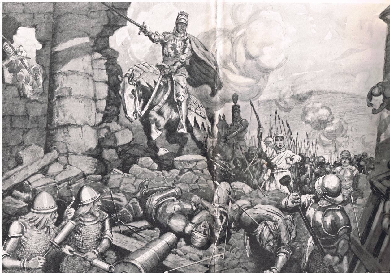 Henrique V no Cerco de Harfleur, ilustração de 