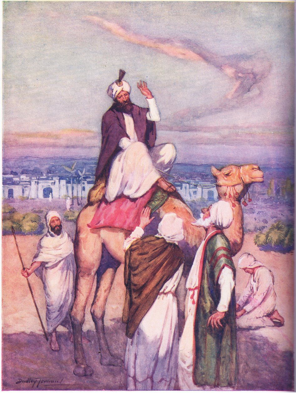 O fundador árabe de uma grande religião: Mohammed nascido em Meca (cor litho) de C. Dudley Tennant