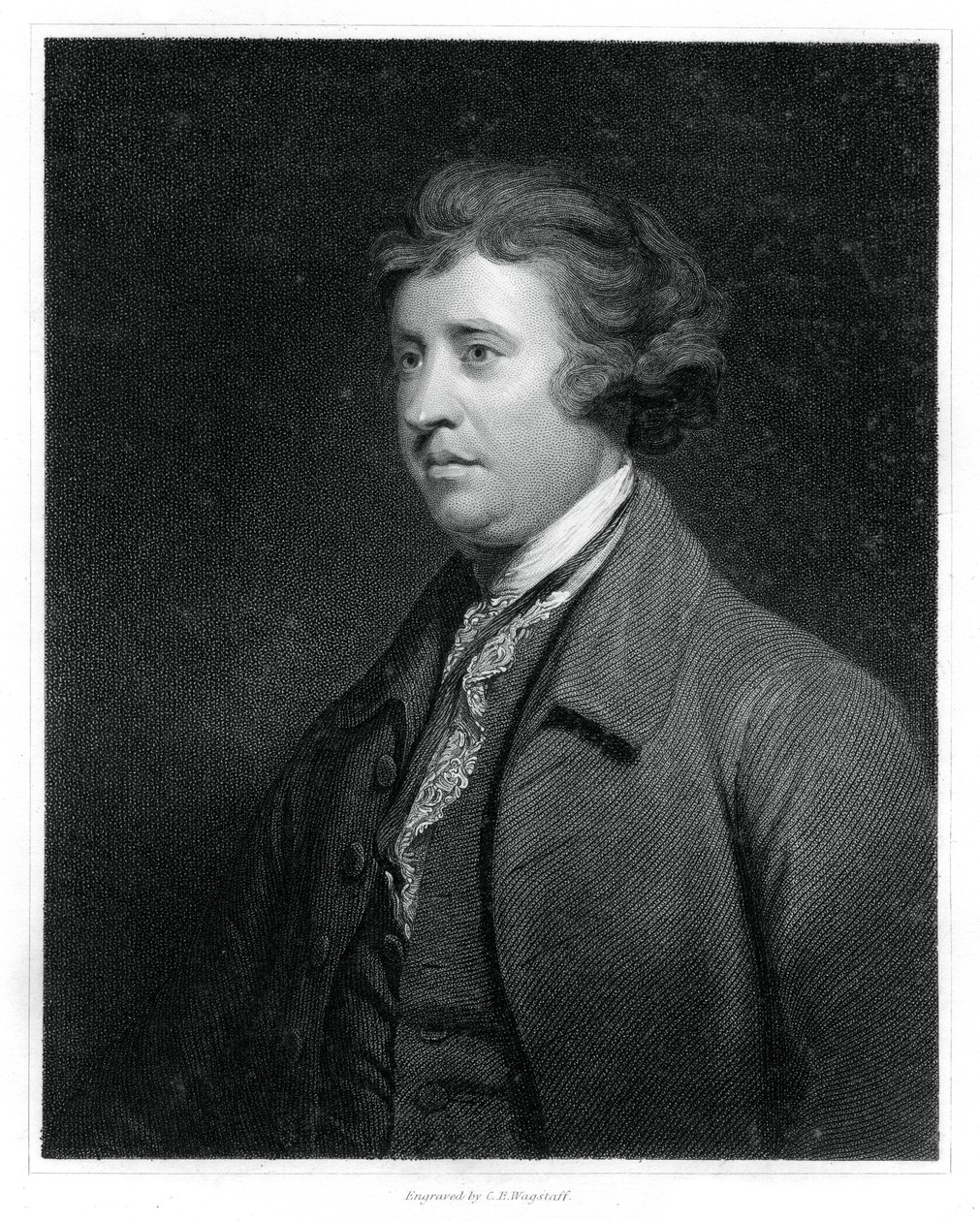 Edmund Burke, estadista anglo-irlandês, autor, orador, teórico político e filósofo, 1834. de C. E. Wagstaff