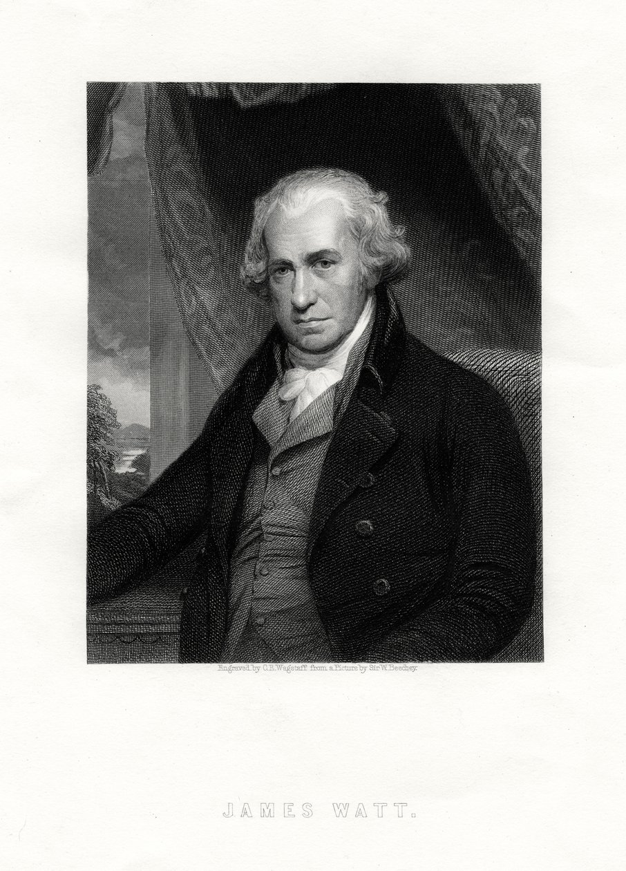 James Watt, inventor e engenheiro escocês, século XIX. de C. E. Wagstaff