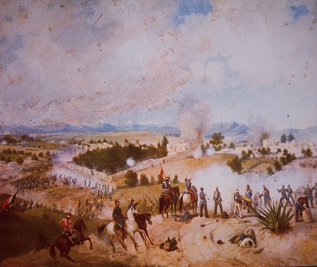 Guerra Mexicana-Americana (1846-48), Batalha de Molino del Rey, tropas norte-americanas atacando de C. Escalante