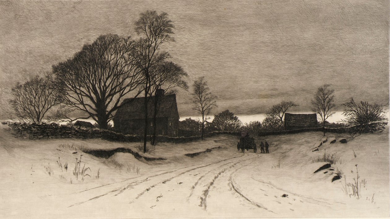 (Cena rural de inverno) de C. F. William Mielatz
