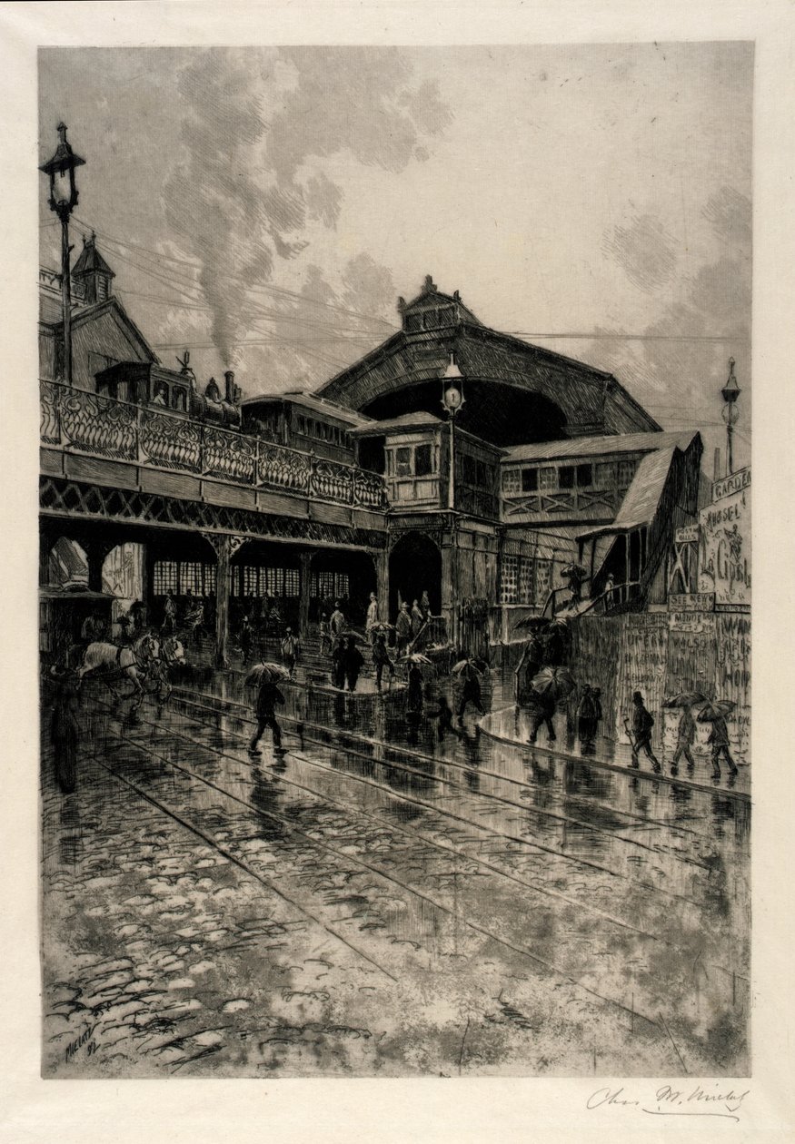 Entrada da ponte de Brooklyn de C. F. William Mielatz