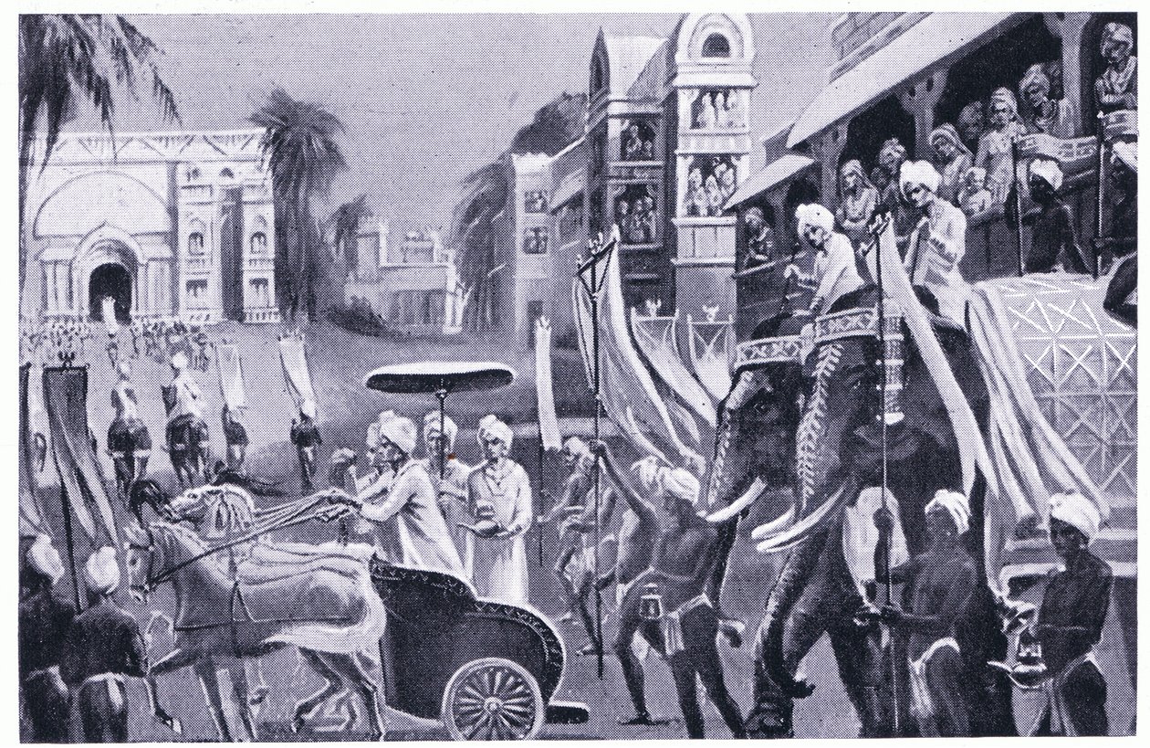 Prasenajit de Kosala (oudh) faz uma visita 520.BC de C. Hargrave Martin
