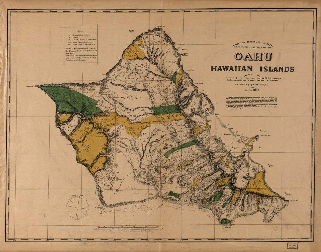 Oahu, ilhas havaianas de C. J.; Covington Lyons