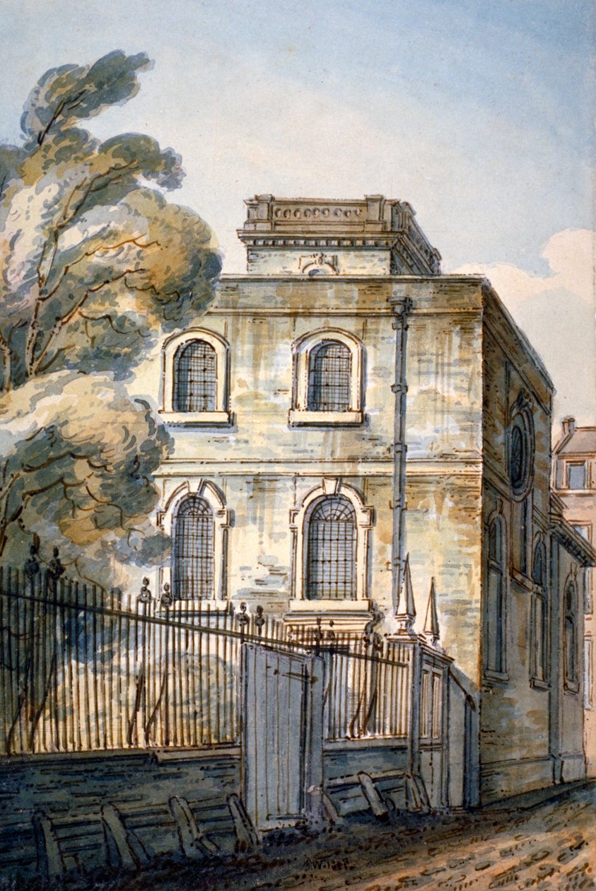 Igreja de Todos os Santos, o Grande, Upper Thames Street, Londres, 1813 de C John M Whichelo