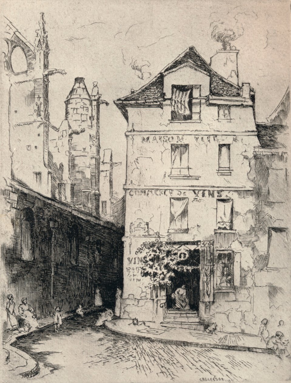 Perto de St Etienne-du-Mont, 1915 de C. K. Gleeson