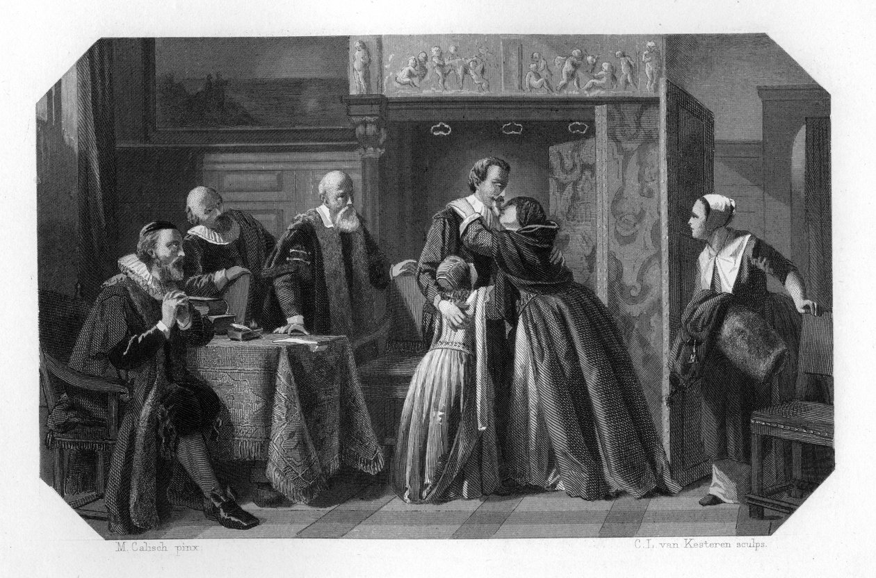 Hugo de Groot Grotius, jurista e filósofo holandês do século XVII, c1870. de Domenico del Barbiere