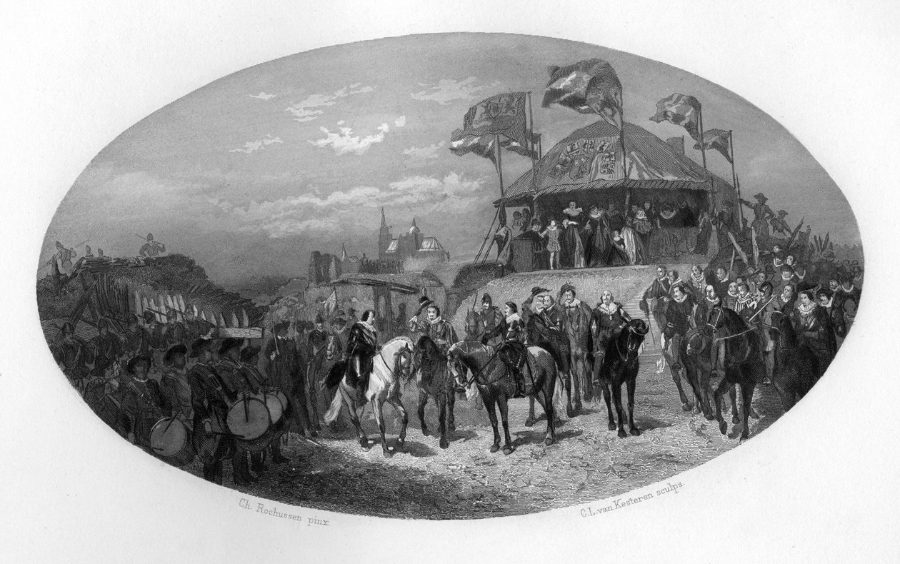 A captura de s-Hertogenbosch por Frederik Hendrik de Orange, Holanda, 1629, c1870. de Domenico del Barbiere