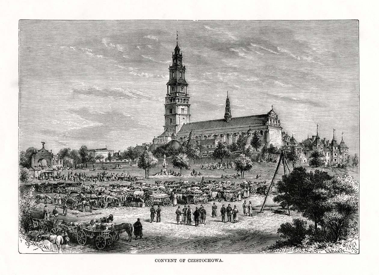 Convento de Czestochowa, Polônia, 1879 de C. Laplante