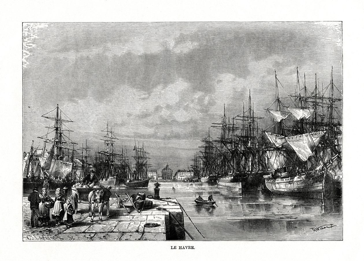 Le Havre, Normandia, norte da França, 1879 de C. Laplante