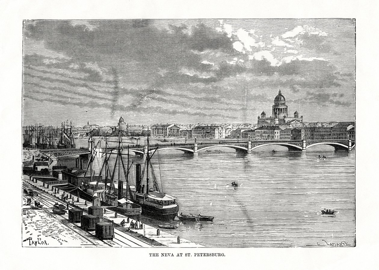 O rio Neva, São Petersburgo, 1879 de C. Laplante