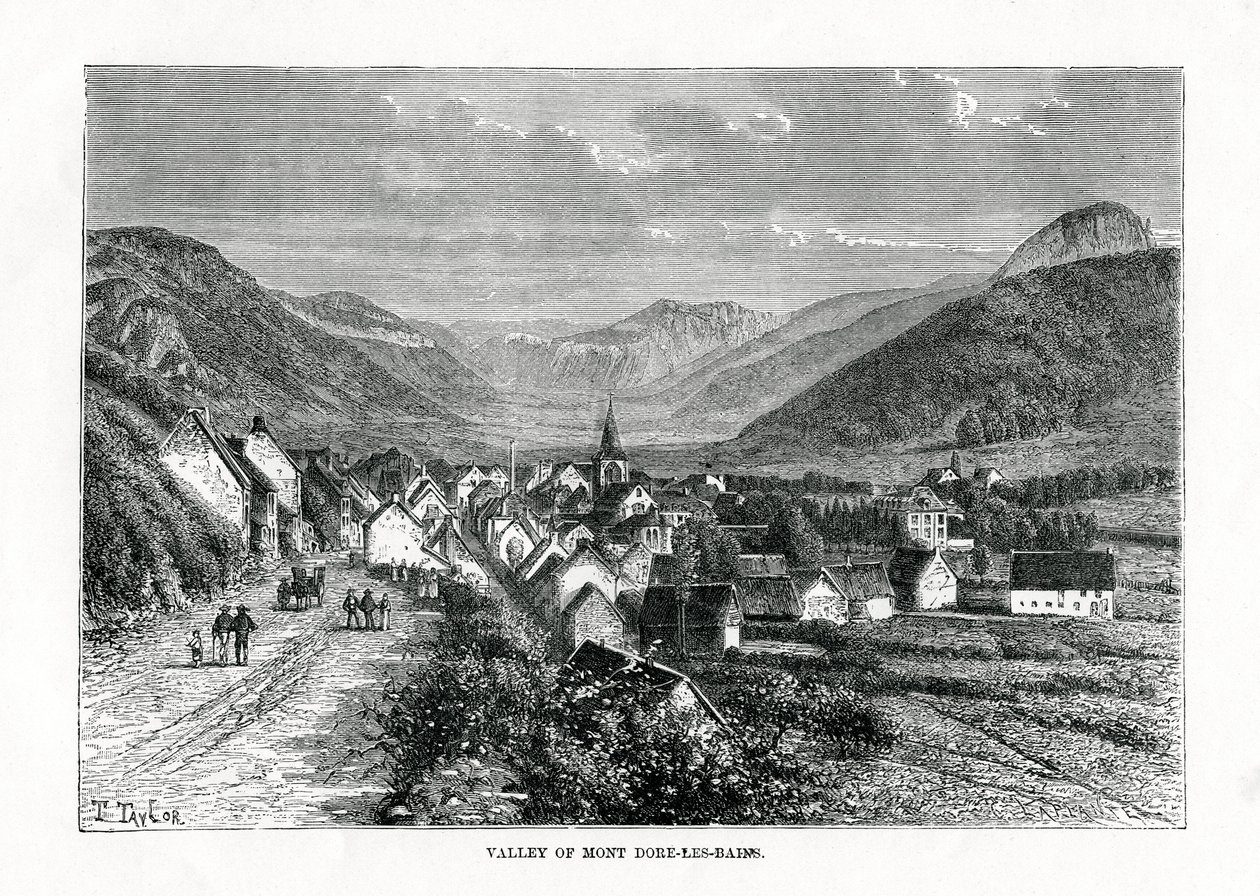 O vale de Mont-Dore-les-Bains, França, século XIX de C. Laplante
