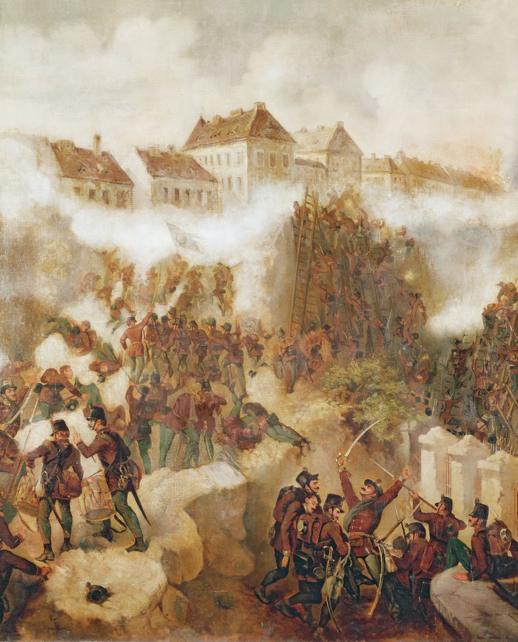 A Recaptura da Fortaleza de Buda pelos Insurgentes Húngaros em 21 de maio de 1849 de C. Wemik