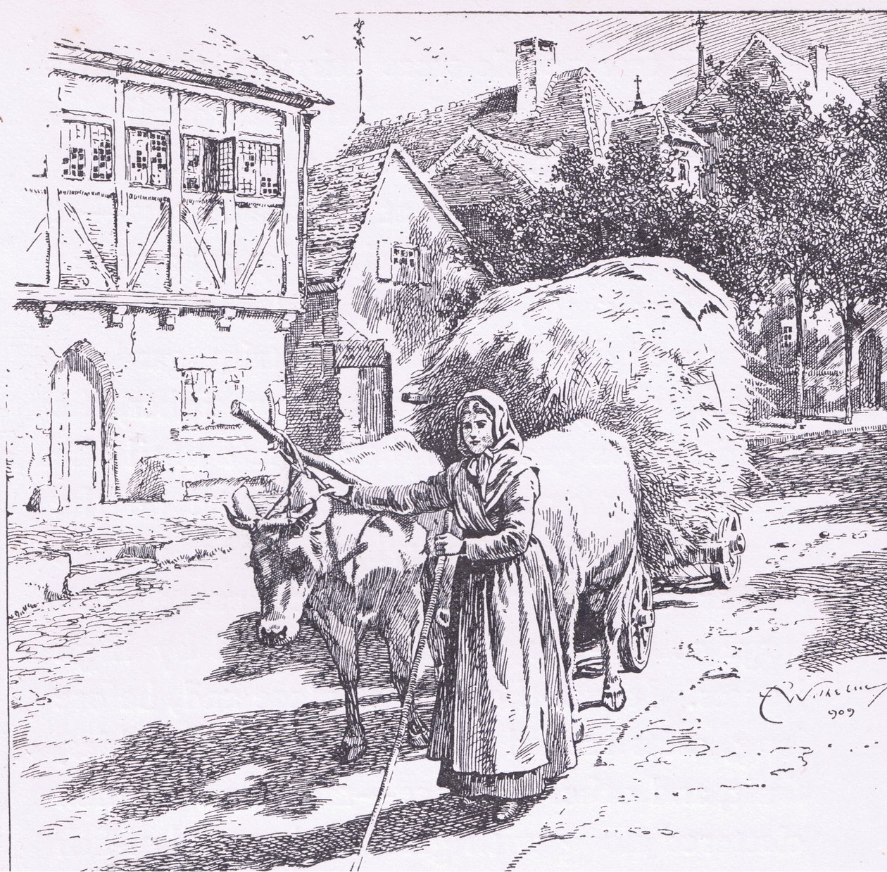 Carrinhos puxados por touros que roncam pelas ruas silenciosas, de The Child of the Air pub.by Duckworth de C. Wilhelm