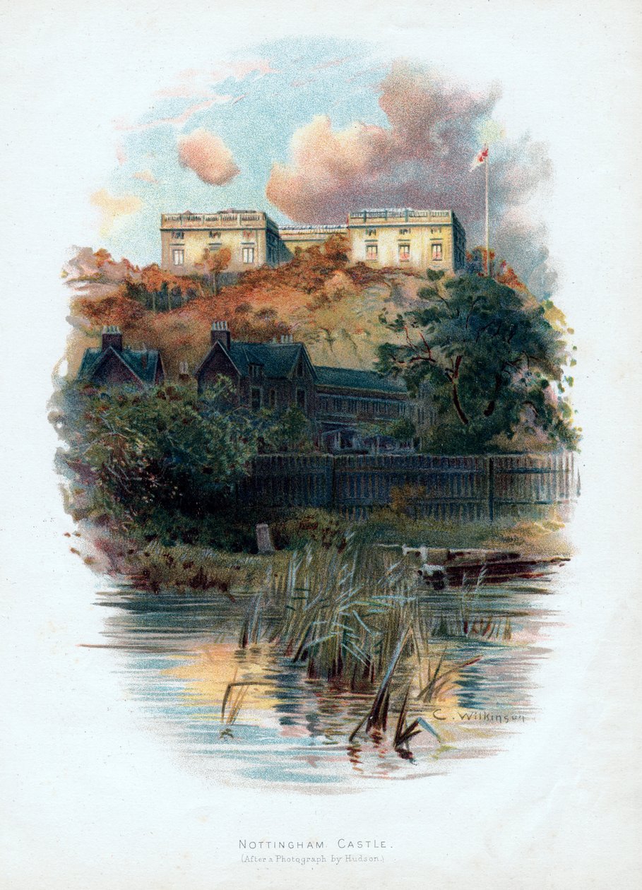 Castelo de Nottingham, Nottinghamshire, 1895 de C. Wilkinson