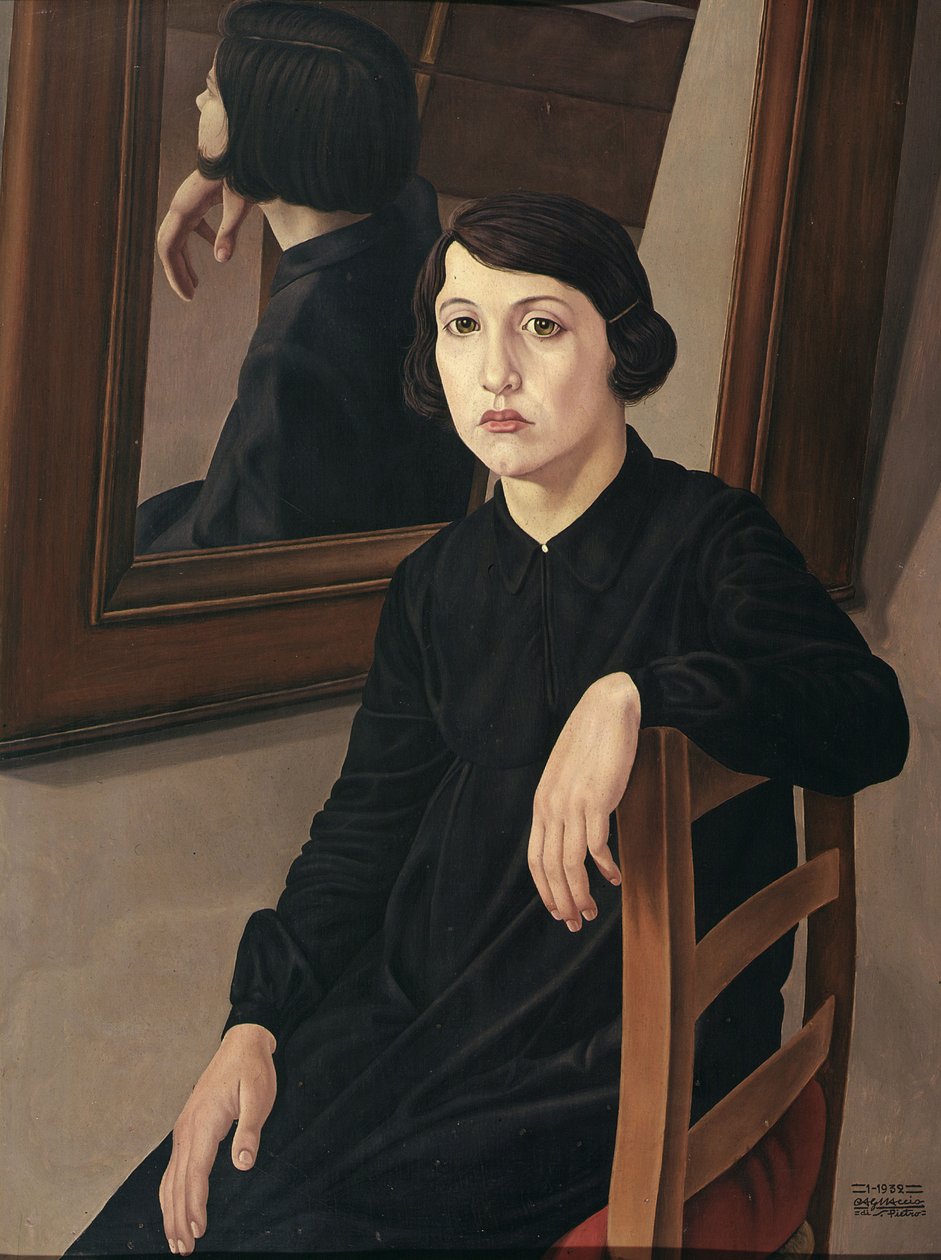 Rapariga perante um Espelho, 1932. de Cagnaccio di San Pietro