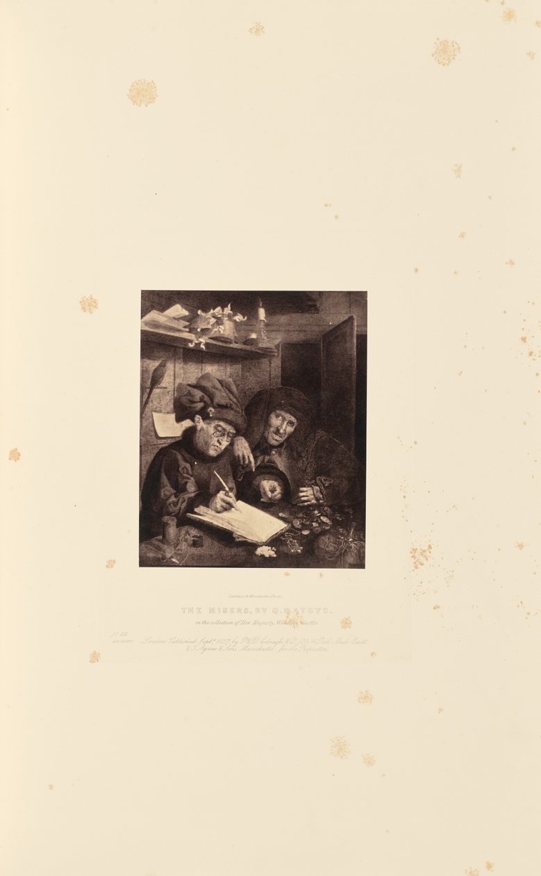 Os Misers, por Q. Matsys de Caldesi and Montecchi