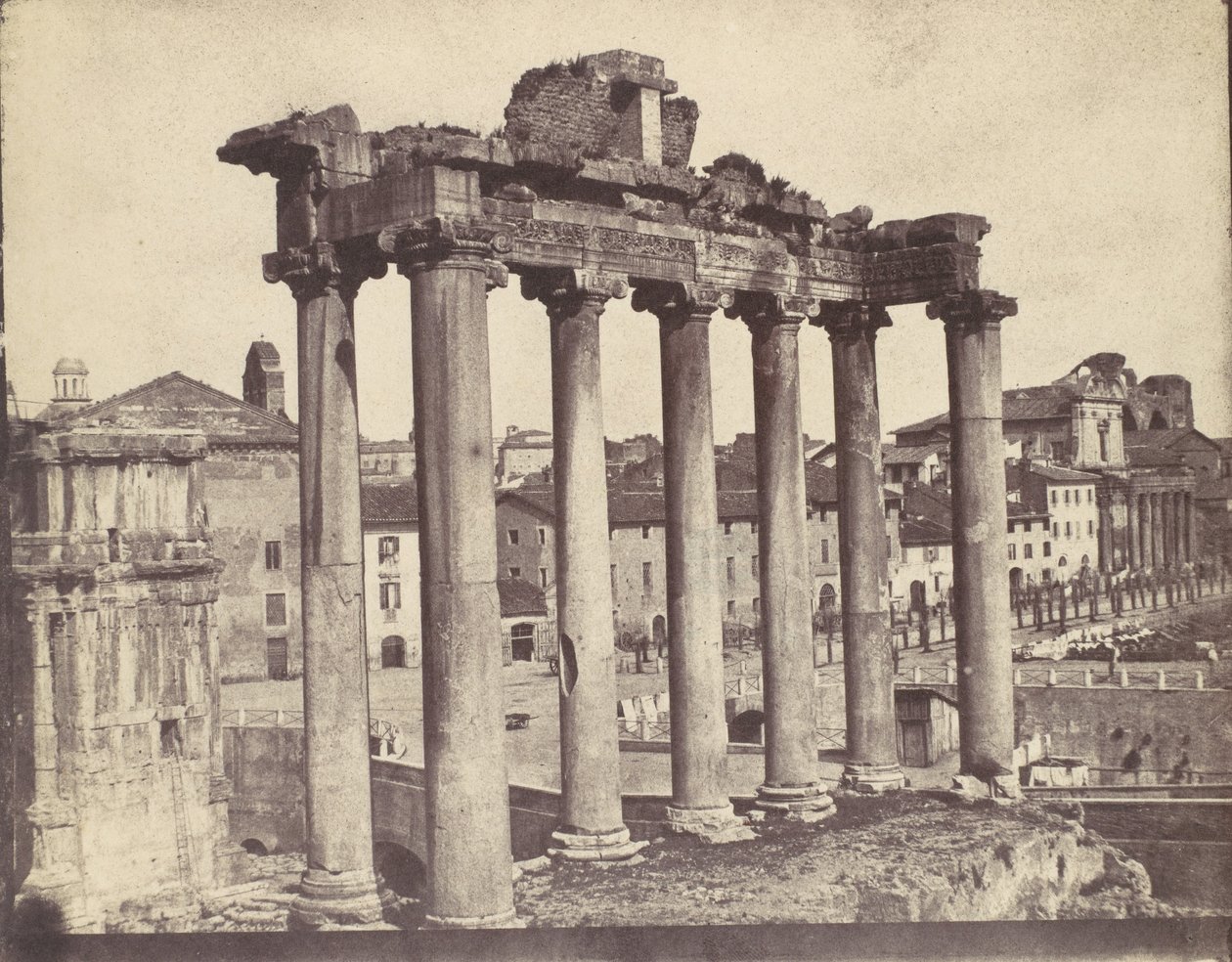 Templo da Concórdia, Roma, década de 1850. de Calvert Jones