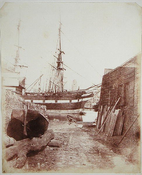 River and Quay Scene c.1846 (fotogravura) de Calvert Richard Jones