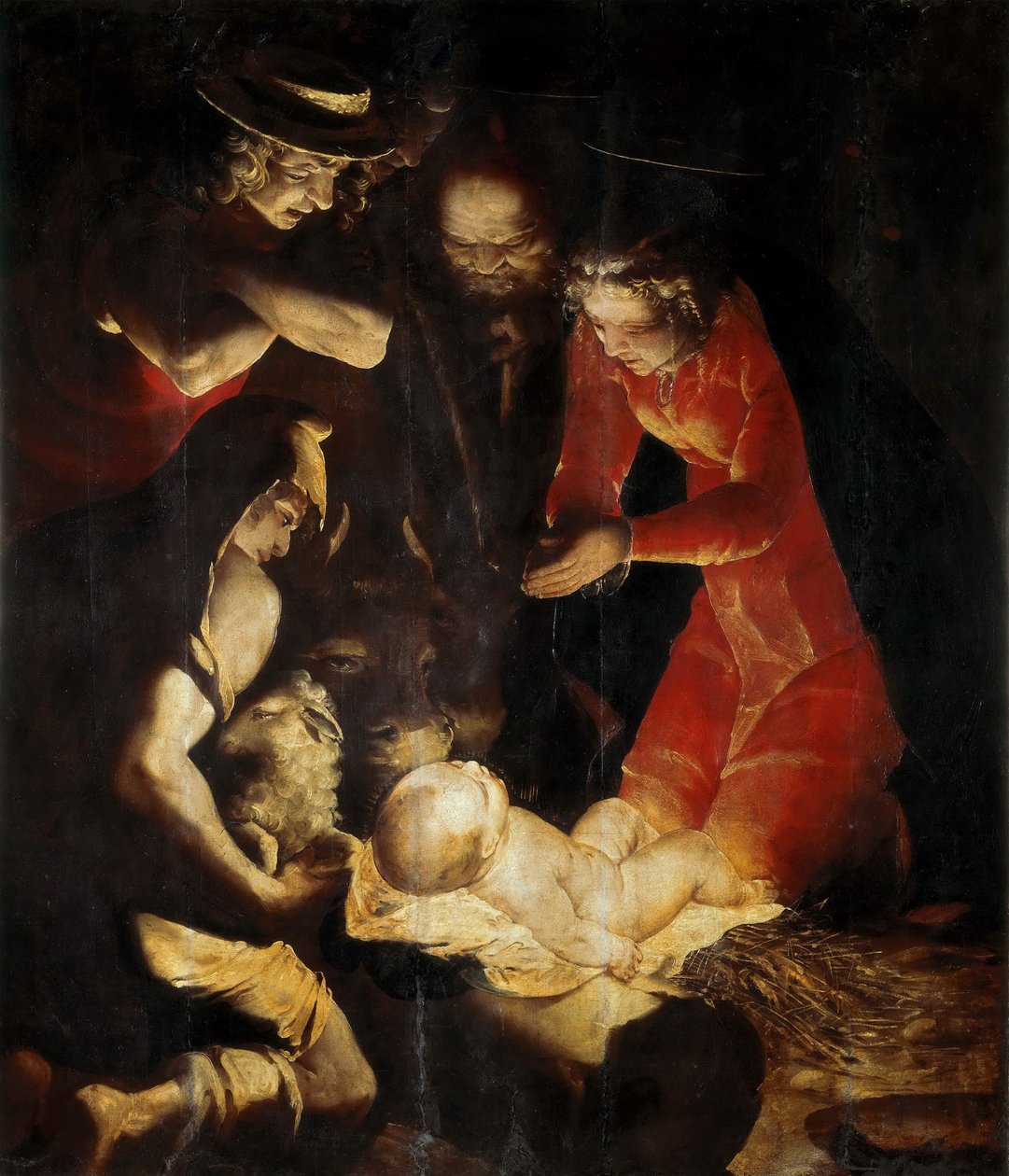 A Adoração dos Pastores, 1550. de Cambiaso